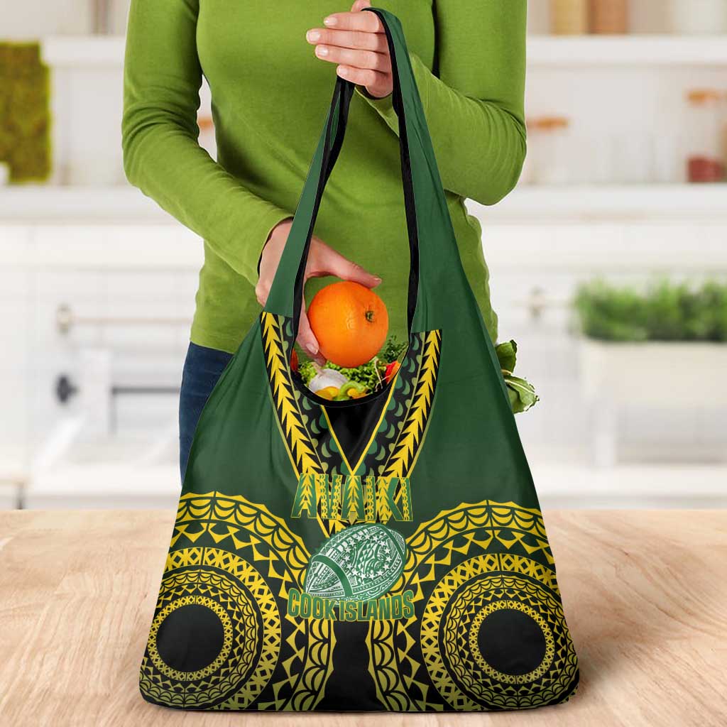 Avaiki Cook Islands Rugby Grocery Bag Kuki Airani Tatau Black LT14 - Polynesian Pride