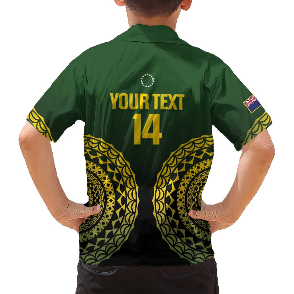 Custom Avaiki Cook Islands Rugby Hawaiian Shirt Kuki Airani Tatau Black LT14 - Polynesian Pride
