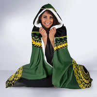 Avaiki Cook Islands Rugby Hooded Blanket Kuki Airani Tatau Black LT14 - Polynesian Pride