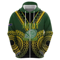 Custom Avaiki Cook Islands Rugby Hoodie Kuki Airani Tatau Black LT14 - Polynesian Pride