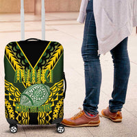 Avaiki Cook Islands Rugby Luggage Cover Kuki Airani Tatau Black LT14 Black - Polynesian Pride