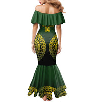 Custom Avaiki Cook Islands Rugby Mermaid Dress Kuki Airani Tatau Black LT14 - Polynesian Pride