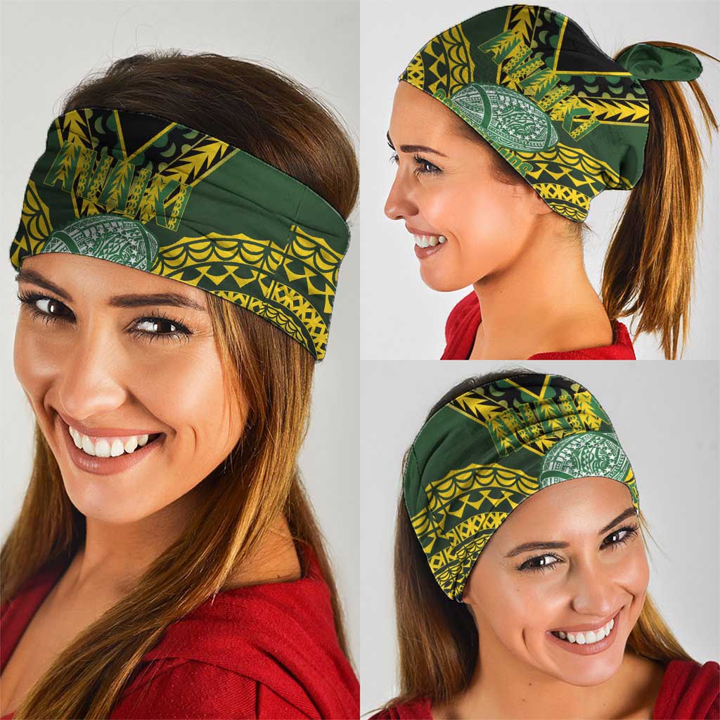 Avaiki Cook Islands Rugby Neck Gaiter Kuki Airani Tatau Black LT14 - Polynesian Pride