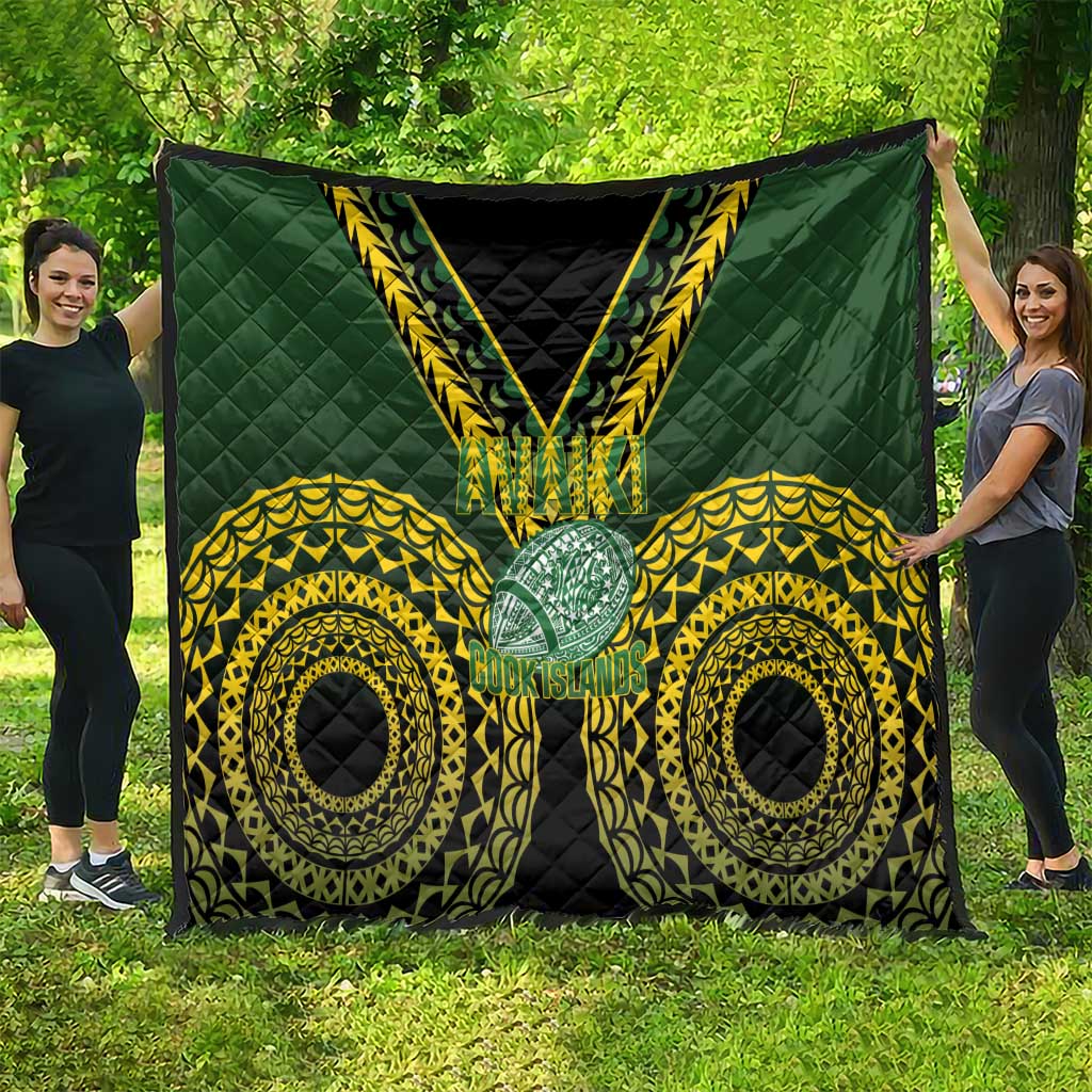 Avaiki Cook Islands Rugby Quilt Kuki Airani Tatau Black LT14 - Polynesian Pride