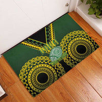 Avaiki Cook Islands Rugby Rubber Doormat Kuki Airani Tatau Black LT14 - Polynesian Pride