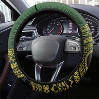 Avaiki Cook Islands Rugby Steering Wheel Cover Kuki Airani Tatau Black LT14 - Polynesian Pride