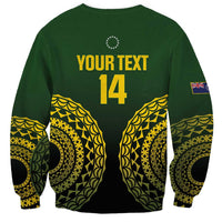 Custom Avaiki Cook Islands Rugby Sweatshirt Kuki Airani Tatau Black LT14 - Polynesian Pride