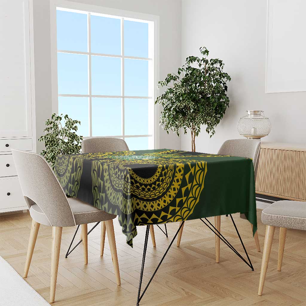 Avaiki Cook Islands Rugby Tablecloth Kuki Airani Tatau Black LT14 - Polynesian Pride