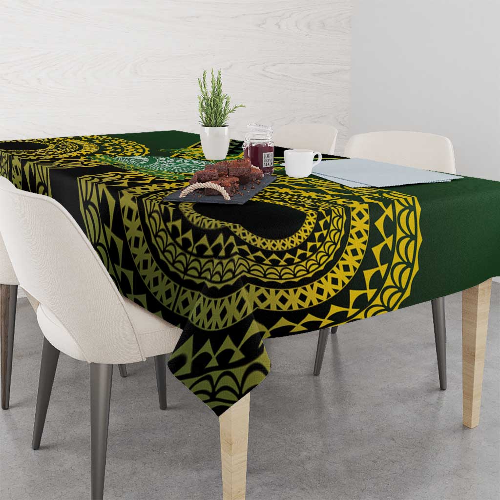 Avaiki Cook Islands Rugby Tablecloth Kuki Airani Tatau Black LT14 - Polynesian Pride