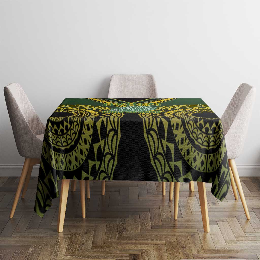 Avaiki Cook Islands Rugby Tablecloth Kuki Airani Tatau Black LT14 - Polynesian Pride
