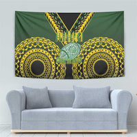 Avaiki Cook Islands Rugby Tapestry Kuki Airani Tatau Black LT14 - Polynesian Pride