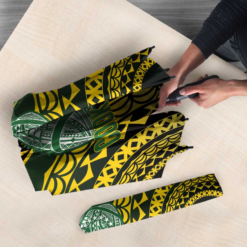 Avaiki Cook Islands Rugby Umbrella Kuki Airani Tatau Black LT14 - Polynesian Pride