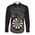 Personalised New Zealand Darts Family Matching Puletasi and Hawaiian Shirt Dartboard Maori Fern Puhoro Art