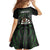 Personalised New Zealand Darts Family Matching Short Sleeve Bodycon Dress and Hawaiian Shirt Dartboard Maori Fern Puhoro Art