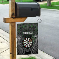 Personalised New Zealand Darts Garden Flag Dartboard Maori Fern Puhoro Art