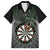 Personalised New Zealand Darts Hawaiian Shirt Dartboard Maori Fern Puhoro Art