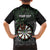 Personalised New Zealand Darts Hawaiian Shirt Dartboard Maori Fern Puhoro Art