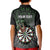 Personalised New Zealand Darts Kid Polo Shirt Dartboard Maori Fern Puhoro Art