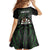 Personalised New Zealand Darts Kid Short Sleeve Dress Dartboard Maori Fern Puhoro Art