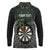 Personalised New Zealand Darts Long Sleeve Polo Shirt Dartboard Maori Fern Puhoro Art