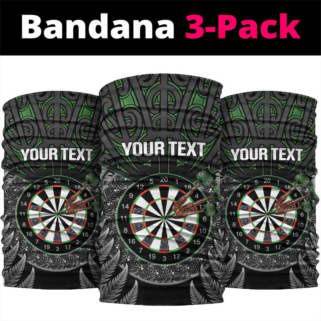Personalised New Zealand Darts Neck Gaiter Dartboard Maori Fern Puhoro Art - Polynesian Pride