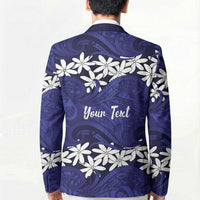 Personalised Cook Islands Pukapuka Blazer Tiare Maori Polynesian Waves Tattoo