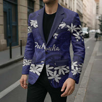 Personalised Cook Islands Pukapuka Blazer Tiare Maori Polynesian Waves Tattoo