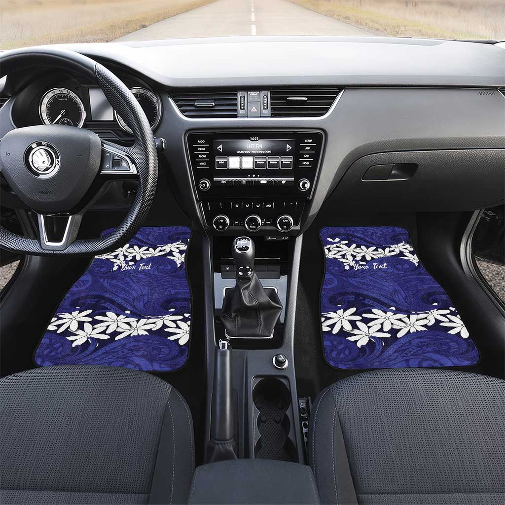 Personalised Cook Islands Pukapuka Car Mats Tiare Maori Polynesian Waves Tattoo