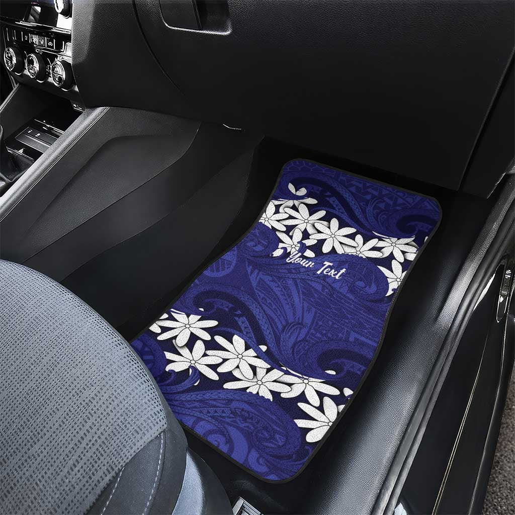 Personalised Cook Islands Pukapuka Car Mats Tiare Maori Polynesian Waves Tattoo