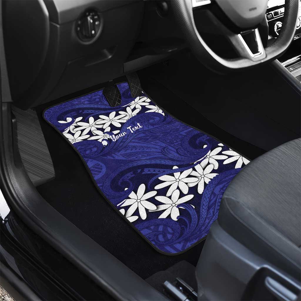 Personalised Cook Islands Pukapuka Car Mats Tiare Maori Polynesian Waves Tattoo