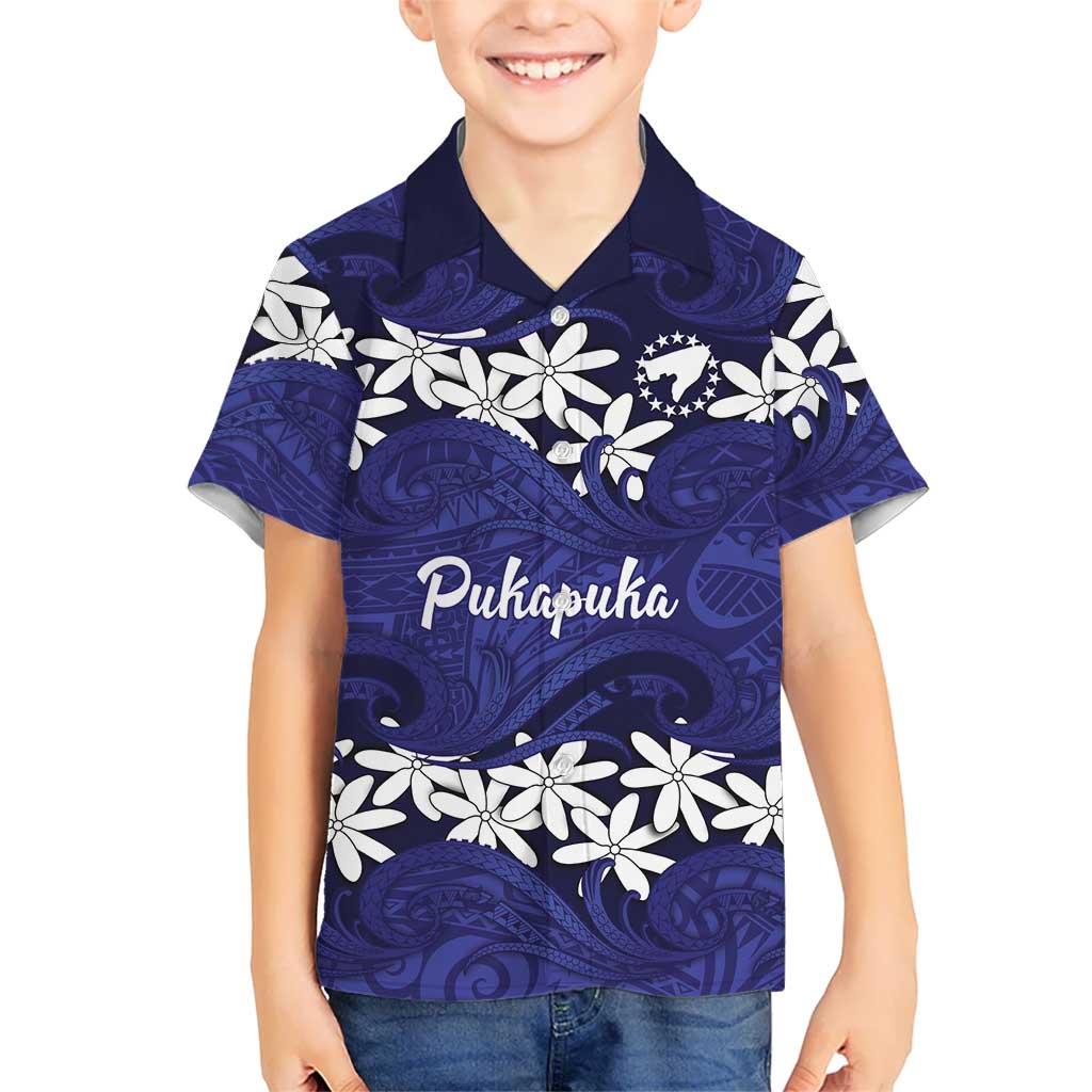 Personalised Cook Islands Pukapuka Family Matching Summer Maxi Dress and Hawaiian Shirt Tiare Maori Polynesian Waves Tattoo