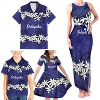 Personalised Cook Islands Pukapuka Family Matching Tank Maxi Dress and Hawaiian Shirt Tiare Maori Polynesian Waves Tattoo