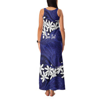Personalised Cook Islands Pukapuka Family Matching Tank Maxi Dress and Hawaiian Shirt Tiare Maori Polynesian Waves Tattoo