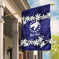 Personalised Cook Islands Pukapuka Garden Flag Tiare Maori Polynesian Waves Tattoo