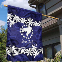 Personalised Cook Islands Pukapuka Garden Flag Tiare Maori Polynesian Waves Tattoo