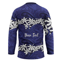 Personalised Cook Islands Pukapuka Hockey Jersey Tiare Maori Polynesian Waves Tattoo