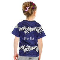Personalised Cook Islands Pukapuka Kid T Shirt Tiare Maori Polynesian Waves Tattoo