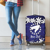 Personalised Cook Islands Pukapuka Luggage Cover Tiare Maori Polynesian Waves Tattoo