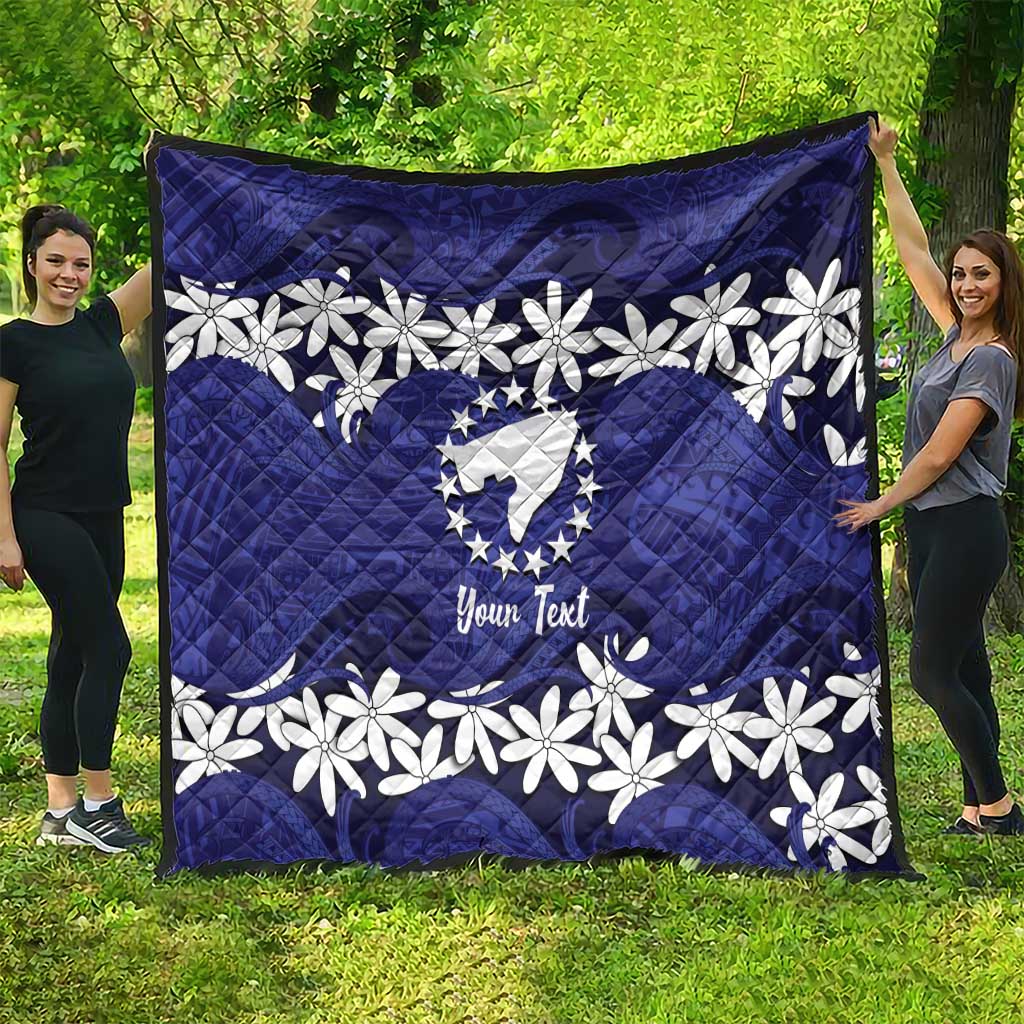 Personalised Cook Islands Pukapuka Quilt Tiare Maori Polynesian Waves Tattoo