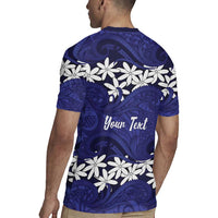 Personalised Cook Islands Pukapuka Rugby Jersey Tiare Maori Polynesian Waves Tattoo