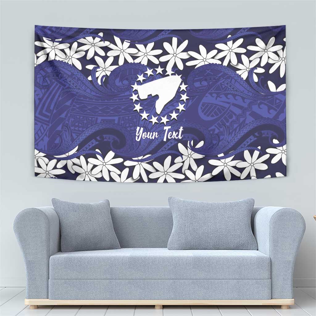 Personalised Cook Islands Pukapuka Tapestry Tiare Maori Polynesian Waves Tattoo