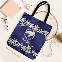 Personalised Cook Islands Pukapuka Tote Bag Tiare Maori Polynesian Waves Tattoo LT14 Black Strap One Size Blue - Polynesian Pride