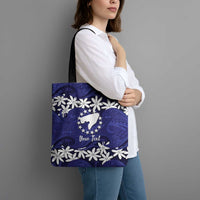 Personalised Cook Islands Pukapuka Tote Bag Tiare Maori Polynesian Waves Tattoo LT14 - Polynesian Pride
