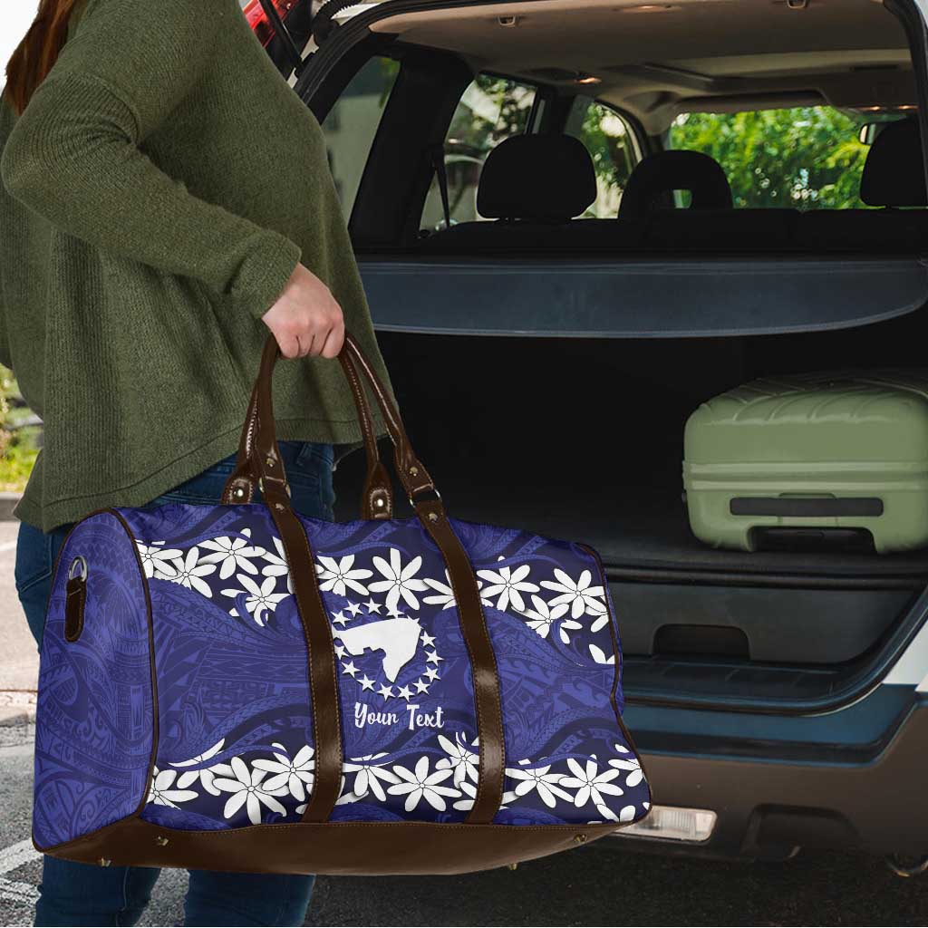 Personalised Cook Islands Pukapuka Travel Bag Tiare Maori Polynesian Waves Tattoo