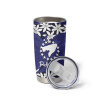 Personalised Cook Islands Pukapuka Tumbler Cup Tiare Maori Polynesian Waves Tattoo