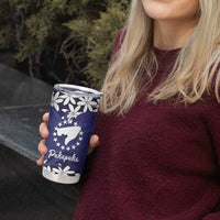 Personalised Cook Islands Pukapuka Tumbler Cup Tiare Maori Polynesian Waves Tattoo