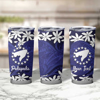Personalised Cook Islands Pukapuka Tumbler Cup Tiare Maori Polynesian Waves Tattoo