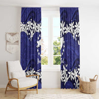 Personalised Cook Islands Pukapuka Window Curtain Tiare Maori Polynesian Waves Tattoo LT14 - Polynesian Pride