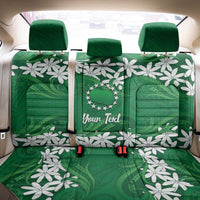 Personalised Cook Islands Rarotonga Back Car Seat Cover Tiare Maori Polynesian Waves Tattoo