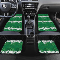 Personalised Cook Islands Rarotonga Car Mats Tiare Maori Polynesian Waves Tattoo